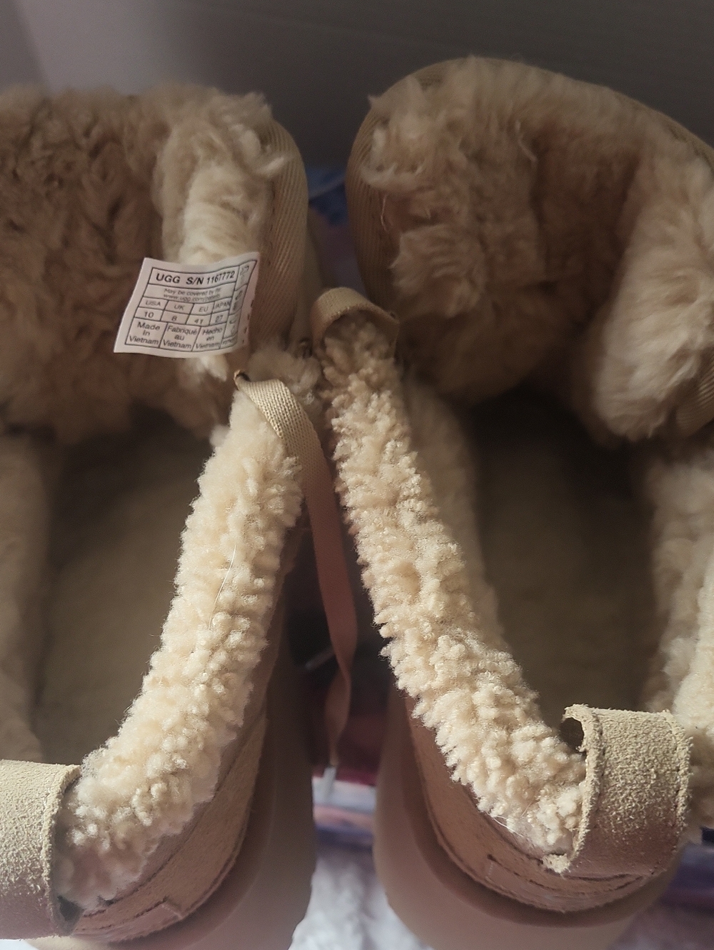 UGG Women's Tan Shearling Platform Lace-Up Ankle Boots WO's Size 10 - Picture 11 of 12